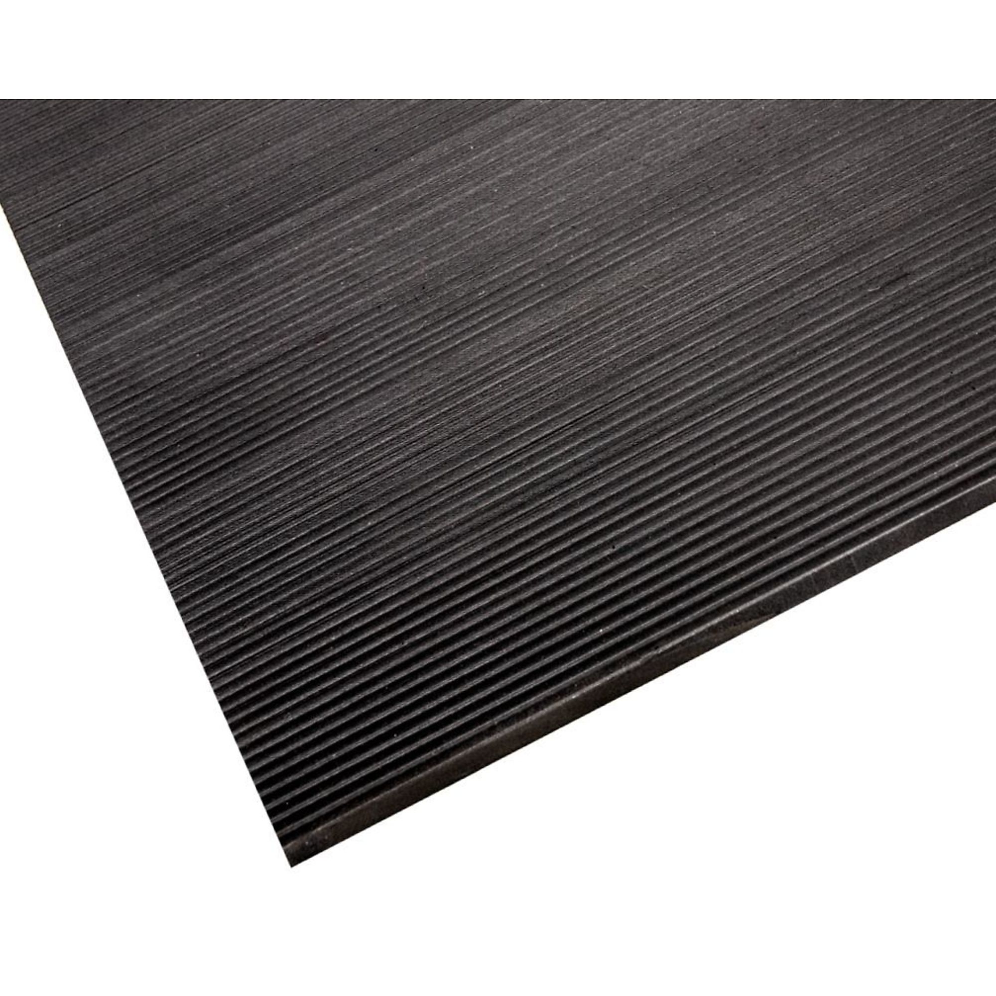 Crown Matting Technologies, Corrugated Switchboard Runner 3ft.x75ft. Black, Width 36 in, Length 900 in, Thickness 1/4 in, Model# CRRSB36BK